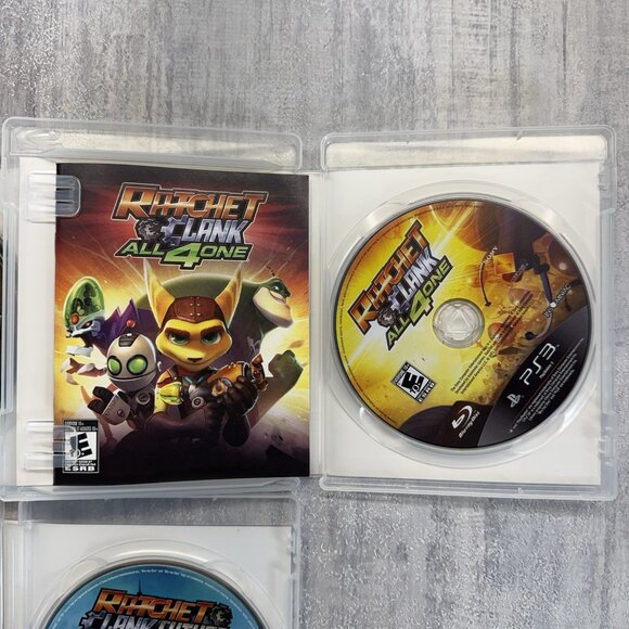 Ratchet & Clank PS3 Lot All 4 One Tools of Destruction Crack In Time CIB VGC - Picture 7 of 12